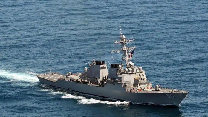 German warship, Indian ocean