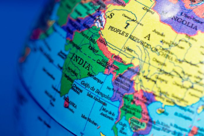 India on global map