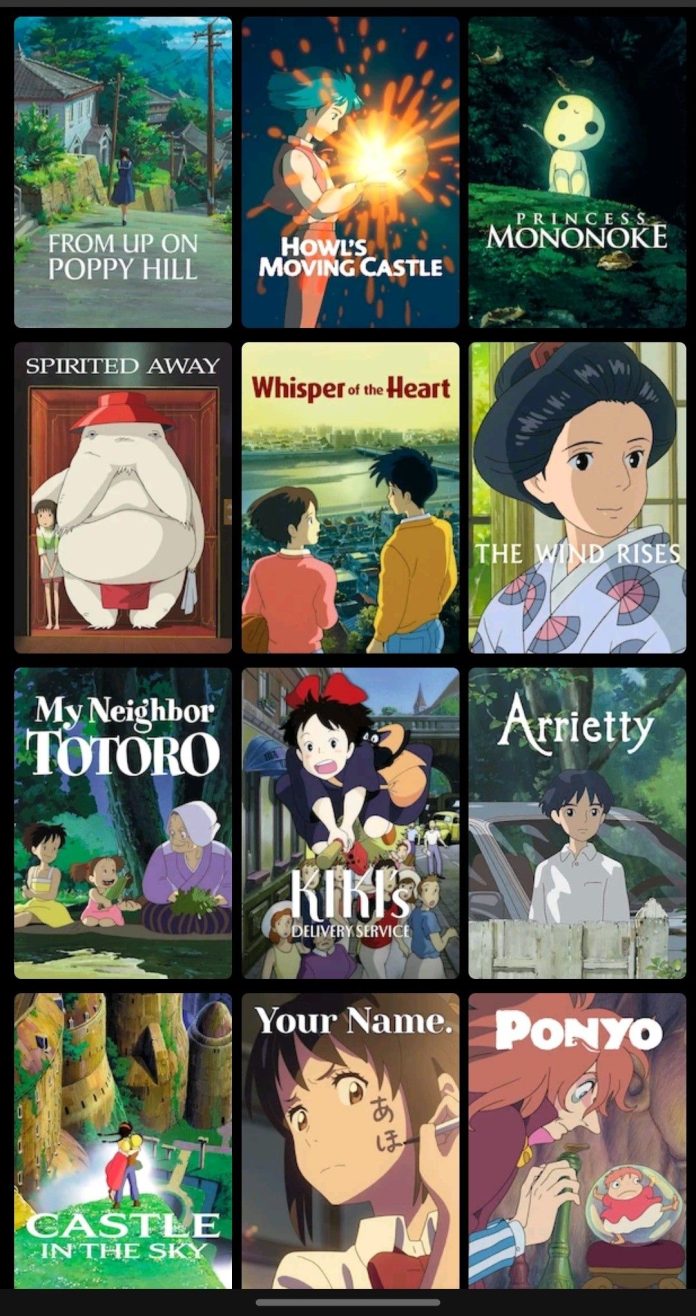 studio ghibli movies