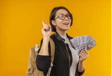 Girl Holding money