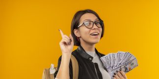 Girl Holding money