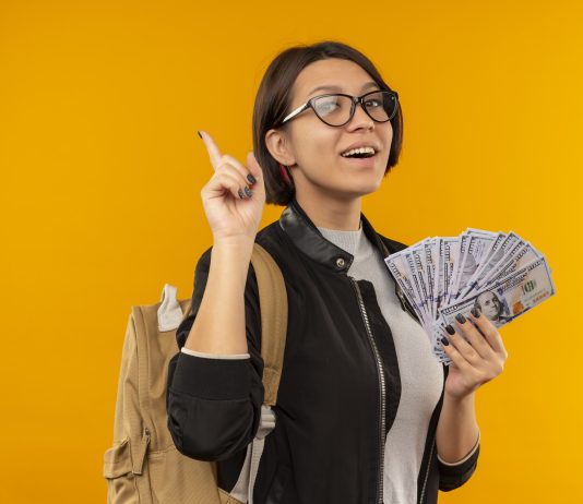 Girl Holding money