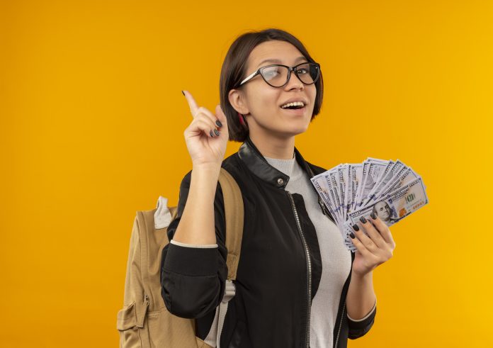 Girl Holding money